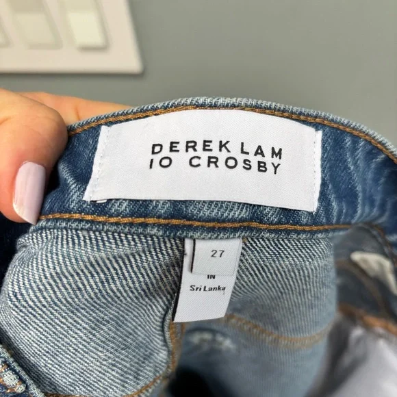 Derek Lam 10 Crosby Denim Midi Skirt Blue 27 - Picture 10 of 11